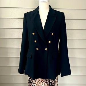 Marled black blazer size M